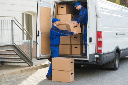 Local removal team preparing for a house move in Enfield