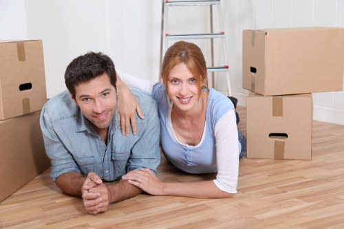 House removals team planning a residential move in Enfield