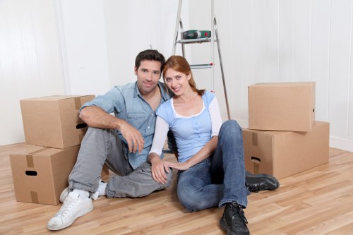 Professional movers handling a residential relocation in Enfield