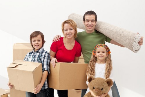 Enfield house move with boxes and furniture ready for transport