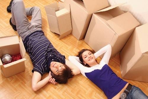 Careful loading of household furniture for urgent removal